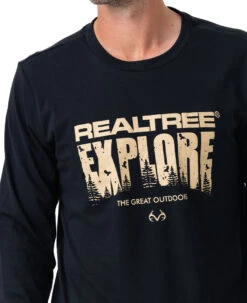 Realtree Men's Explore Outdoors Long Sleeve Shirt -Hunting camouflage 2979 BK LOGO 69326.1684265870