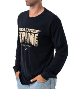 Realtree Men's Explore Outdoors Long Sleeve Shirt -Hunting camouflage 2979 BK SIDE 48542.1684265869