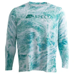 Realtree Men's Teal Waters Fishing Performance Long Sleeve Shirt | Aspect