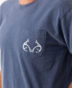 Realtree Comfort Colors American Bass Men's Navy Shirt 9 Realtree Comfort Colors American Bass Men's Navy Shirt -Hunting camouflage BS102 NV FRONT LOGO.jpg 02984.1684270684