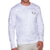 Realtree Men's Top Water Fishing Performance SPF 50+ Long Sleeve Shirt -Hunting camouflage C11077 White Front Model 20253.1649103168