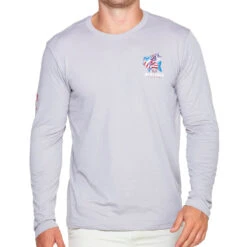 Realtree Men's  Fishing Ameribass Long Sleeve Shirt -Hunting camouflage C11085 GY Front 31846.1648066702