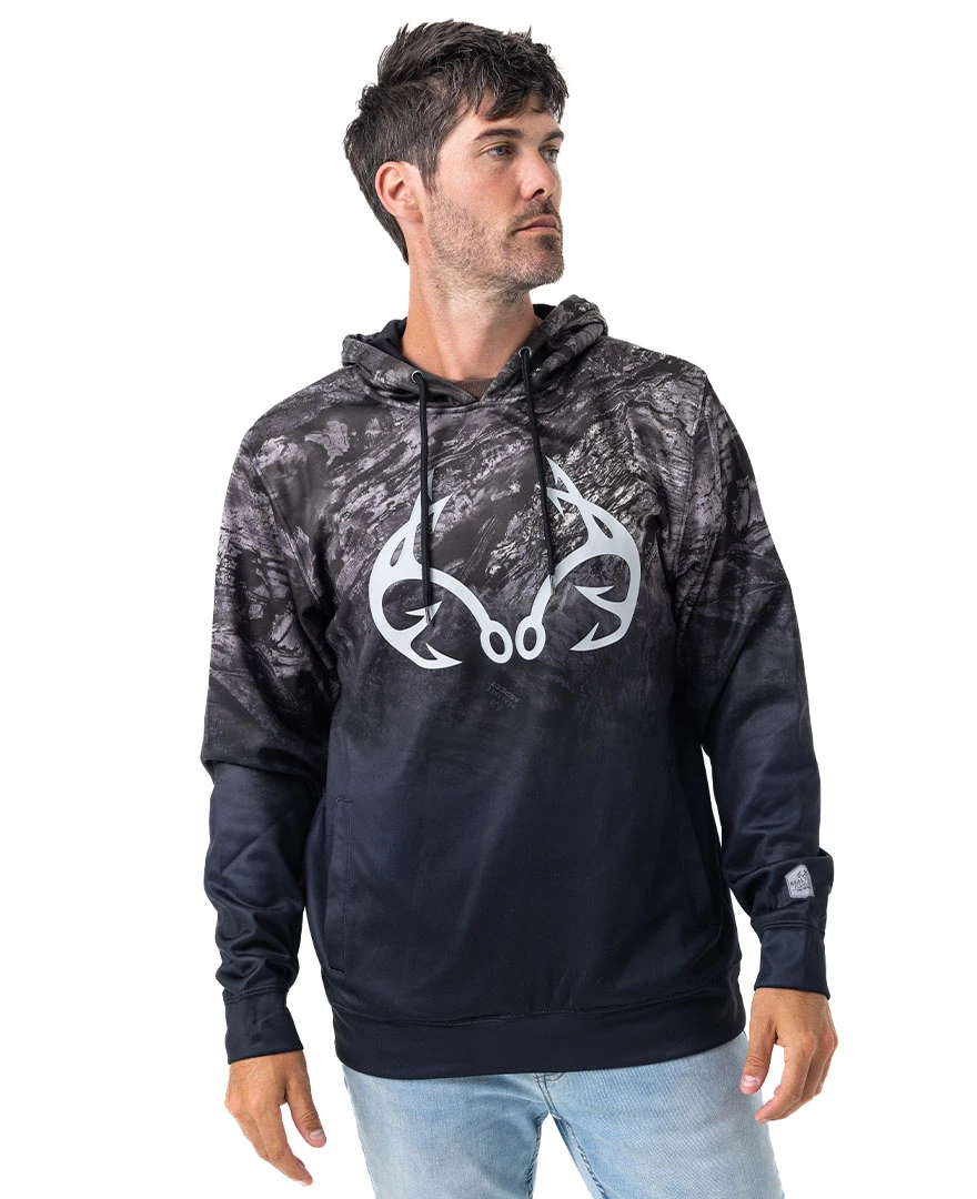 Realtree Men's Key West Charcoal Pullover Hoodie | Aspect 3 Realtree Men's Key West Charcoal Pullover Hoodie | Aspect