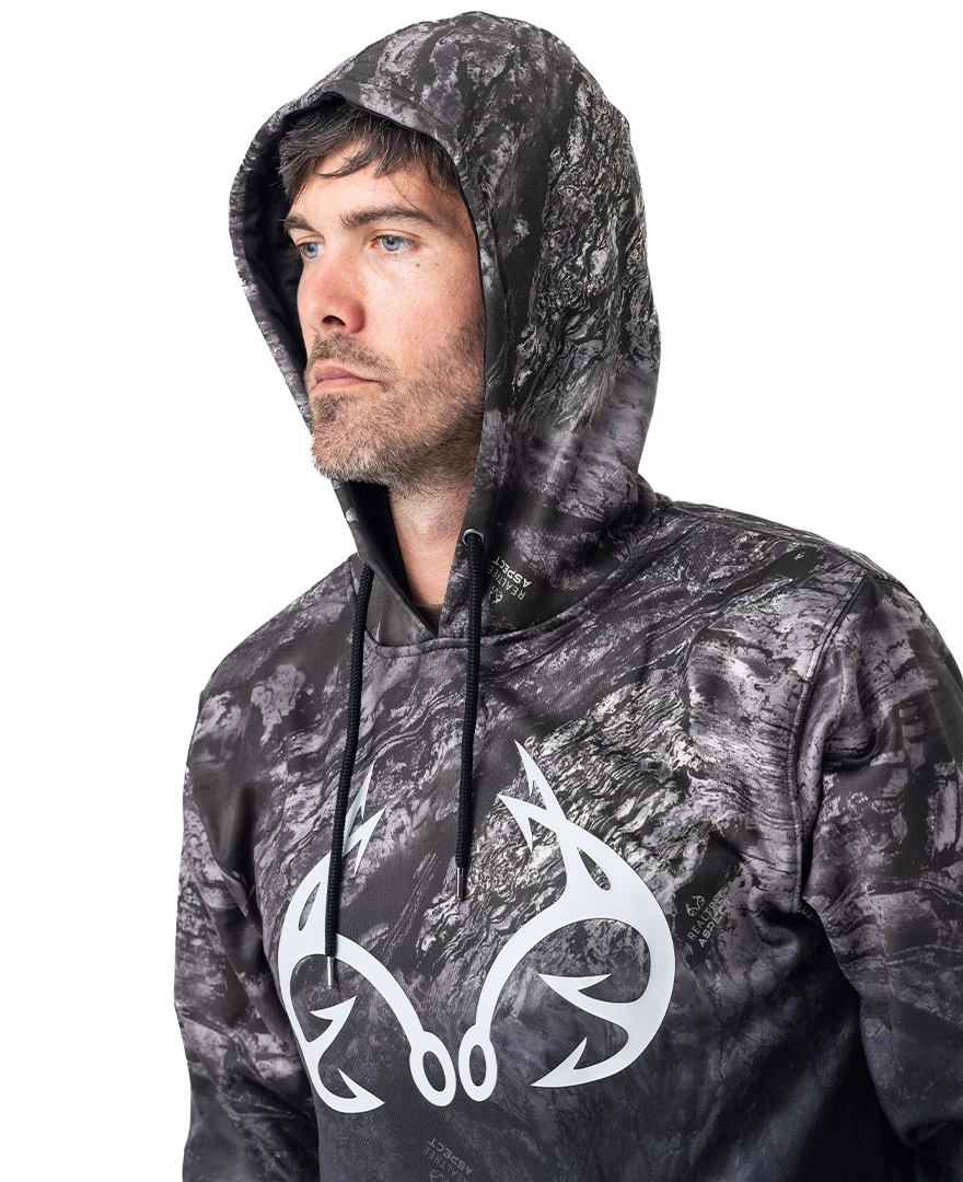 Realtree Men's Key West Charcoal Pullover Hoodie | Aspect 5 Realtree Men's Key West Charcoal Pullover Hoodie | Aspect - Image 3