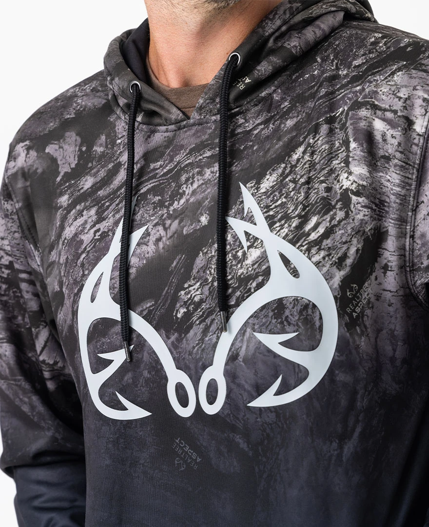 Realtree Men's Key West Charcoal Pullover Hoodie | Aspect 4 Realtree Men's Key West Charcoal Pullover Hoodie | Aspect - Image 2