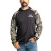 Realtree Men's Folsom Performance Hooded Long Sleeve Tee | EXCAPE 1 Realtree Men's Folsom Performance Hooded Long Sleeve Tee | EXCAPE -Hunting camouflage C11210 BK front2 85965.1693250511