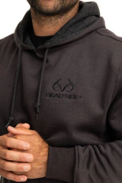 Realtree Men's Jackson Pullover Black Work Hoodie -Hunting camouflage C11216 CHAR detail 62786.1693250846