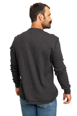 Realtree Men's Highwayman Black Work Thermal Long Sleeve Shirt -Hunting camouflage C11217 BK back4 08950.1693257492