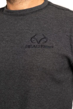 Realtree Men's Highwayman Black Work Thermal Long Sleeve Shirt -Hunting camouflage C11217 BK detail2 34212.1693257493