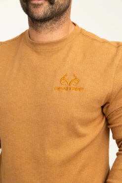 Realtree Men's Highwayman Brown Work Thermal Long Sleeve Shirt -Hunting camouflage C11217 BR detail 01351.1693257874