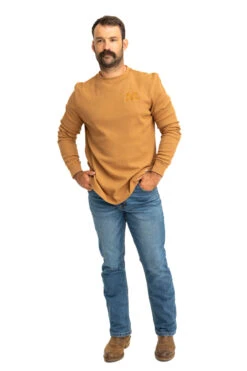 Realtree Men's Highwayman Brown Work Thermal Long Sleeve Shirt -Hunting camouflage C11217 BR front2 01467.1693257873