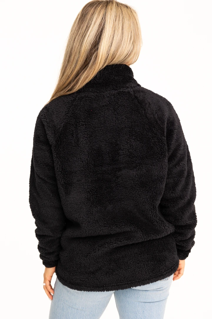 Realtree Women's Jolene Black Sherpa 1/4 Zip Pullover 7 Realtree Women's Jolene Black Sherpa 1/4 Zip Pullover - Image 5