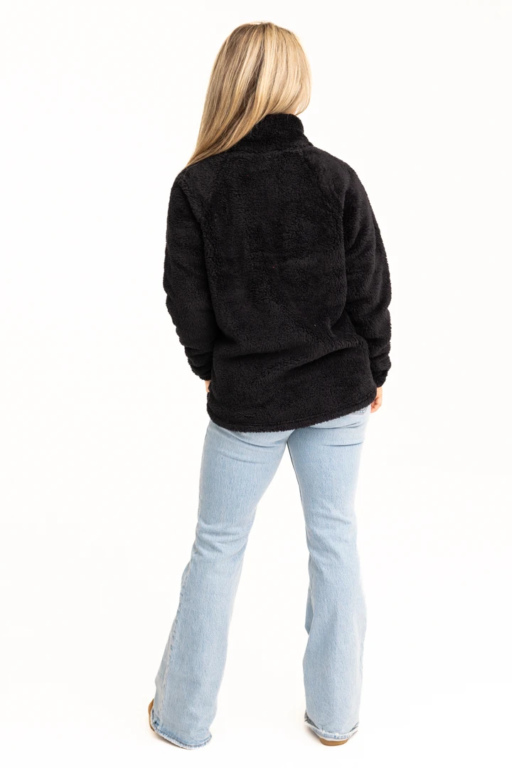 Realtree Women's Jolene Black Sherpa 1/4 Zip Pullover 8 Realtree Women's Jolene Black Sherpa 1/4 Zip Pullover - Image 6