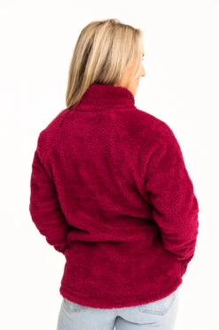 Realtree Women's Jolene Purple Sherpa 1/4 Zip Pullover -Hunting camouflage C30384 PL BACK 44599.1693240732