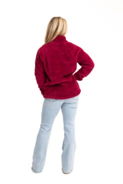 Realtree Women's Jolene Purple Sherpa 1/4 Zip Pullover -Hunting camouflage C30384 PL FULL BACK 72358.1693240732