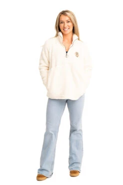 Realtree Women's Jolene Gray Sherpa 1/4 Zip Pullover 10 Realtree Women's Jolene Gray Sherpa 1/4 Zip Pullover -Hunting camouflage C30384 TN FULL FRONT 95933.1693240774