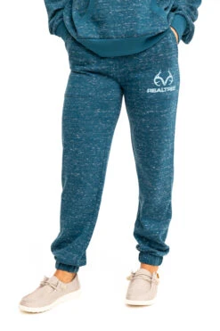 Realtree Women's Applejack Blue Speckled Fleece Jogger