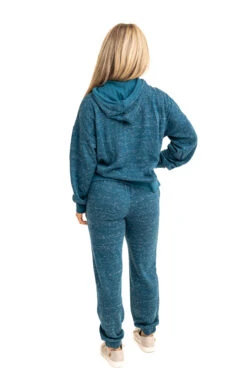 Realtree Women's Applejack Blue Speckled Fleece Jogger -Hunting camouflage C30387 BL FULL BACK 52580.1693236216