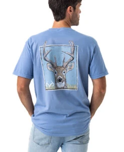 Realtree Men's Whitetail Comfort Colors Blue Shirt