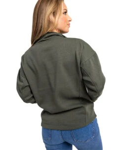 Realtree Women's Aspen 1/4 Snap Fleece Pullover -Hunting camouflage Green Edge QZ 880x10804 33344.1682542628