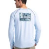 Realtree Fishing Long Sleeve Performance Men's Raglan Blue Shirt -Hunting camouflage Light Blue Fishing LS 880x10804 76344.1682369324