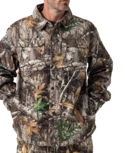 Realtree Men's Camo Bowslayer Hunting Shirt Jacket | EDGE -Hunting camouflage M10003 ED FRONT 67409.1684252016