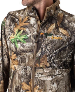 Realtree Men's Camo Early Dawn Sherpa Shell Vest | EDGE -Hunting camouflage M10016 ED COLLAR 61242.1684268466