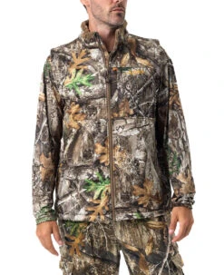 Realtree Men's Camo Early Dawn Sherpa Shell Vest | EDGE -Hunting camouflage M10016 ED FRONT FULL 89703.1684268466