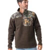 Realtree Men's Crater Valley Sweater Fleece ¼ Zip Jacket | EDGE -Hunting camouflage M10031 ED FRONT 25319.1684268533
