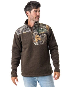 Realtree Men's Crater Valley Sweater Fleece ¼ Zip Jacket | EDGE