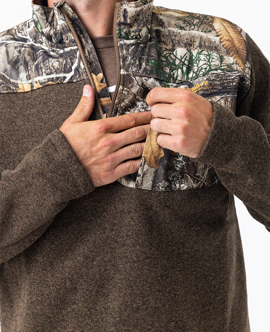 Realtree Men's Crater Valley Sweater Fleece ¼ Zip Jacket | EDGE 6 Realtree Men's Crater Valley Sweater Fleece ¼ Zip Jacket | EDGE - Image 4