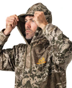 Realtree Men's Green Performance Hoodie | Wav3 -Hunting camouflage M10109 WGR HOODIE 66433.1684268600
