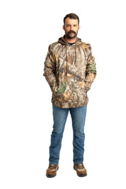 Realtree Men's Poly Hoodie | EDGE -Hunting camouflage M304 ED front 67316.1693497075