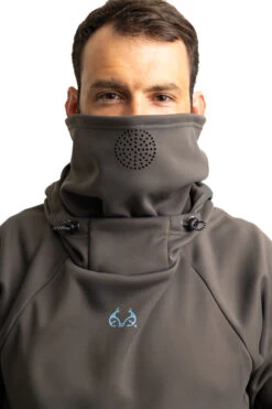 Realtree Men's Gray Pullover Hoodie With Vented Face Mask -Hunting camouflage M307 CHAR detail2 31459.1693491142