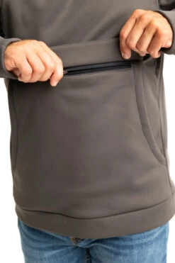 Realtree Men's Gray Pullover Hoodie With Vented Face Mask -Hunting camouflage M307 CHAR detail6 79390.1693491142