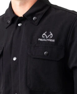 Realtree Men's Pro Staff Snap Down Shirt Jacket -Hunting camouflage PR328 BK LOGO 18306.1684270349