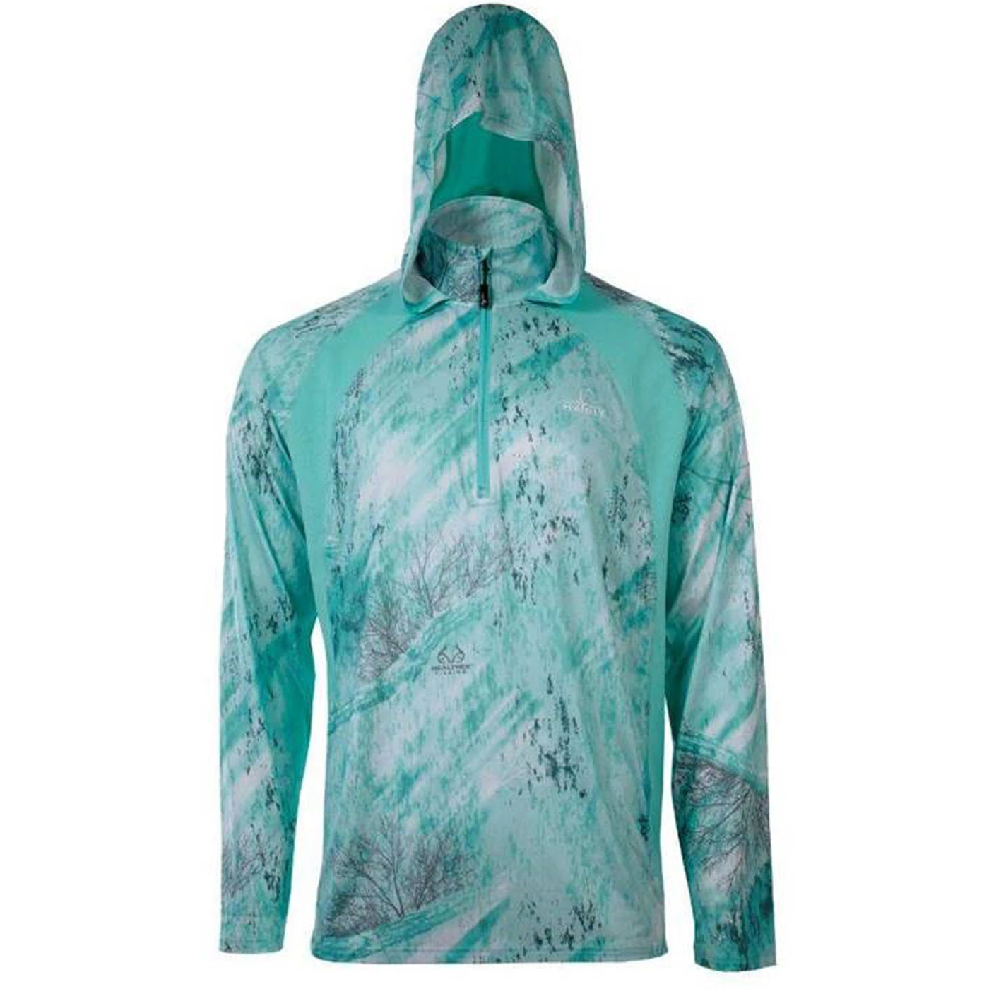 Realtree Moorley Coast Fishing Hooded Performance 1/4 Zip 3 Realtree Moorley Coast Fishing Hooded Performance 1/4 Zip