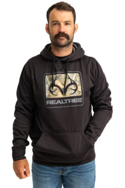 Realtree Men's Coldsnap Black Performance Hoodie