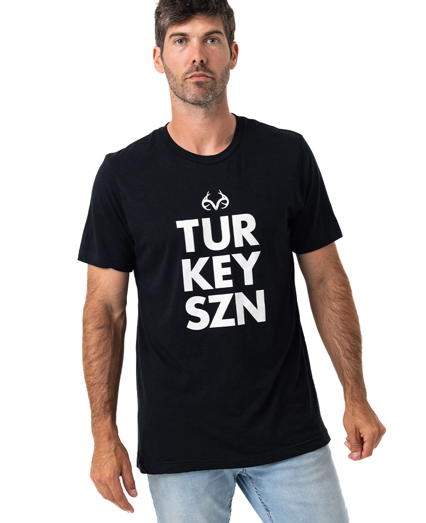 Realtree Men's Turkey SZN Short Sleeve Black Shirt" 4 Realtree Men's Turkey SZN Short Sleeve Black Shirt" - Image 2