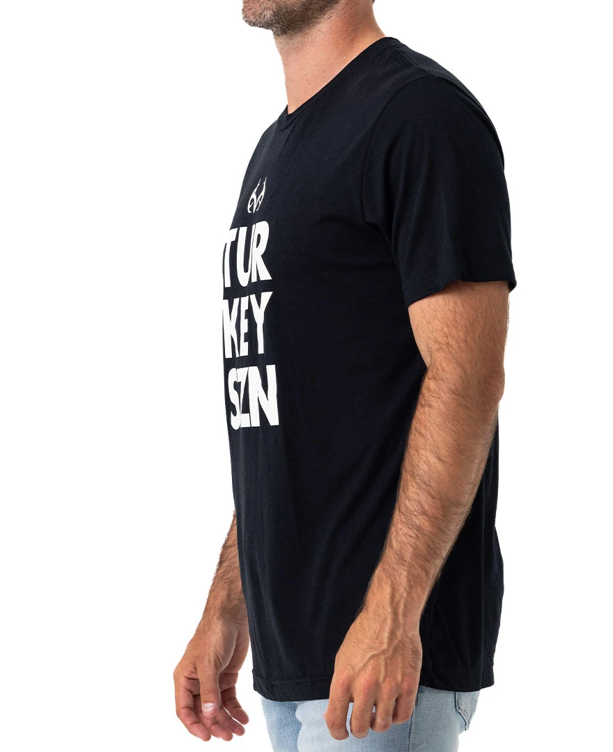 Realtree Men's Turkey SZN Short Sleeve Black Shirt" 5 Realtree Men's Turkey SZN Short Sleeve Black Shirt" - Image 3