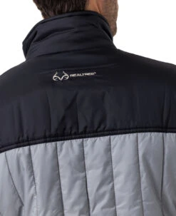 Realtree Men's Exclusive Lightweight Premium Down Puffer Jacket -Hunting camouflage RO346 CHAR BACK COLLAR 66880.1684270540