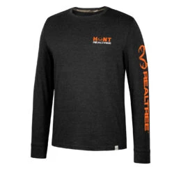 Realtree Men's Hunt Graphic Long Sleeve Shirt -Hunting camouflage RO5132 BK 32199.1663939817