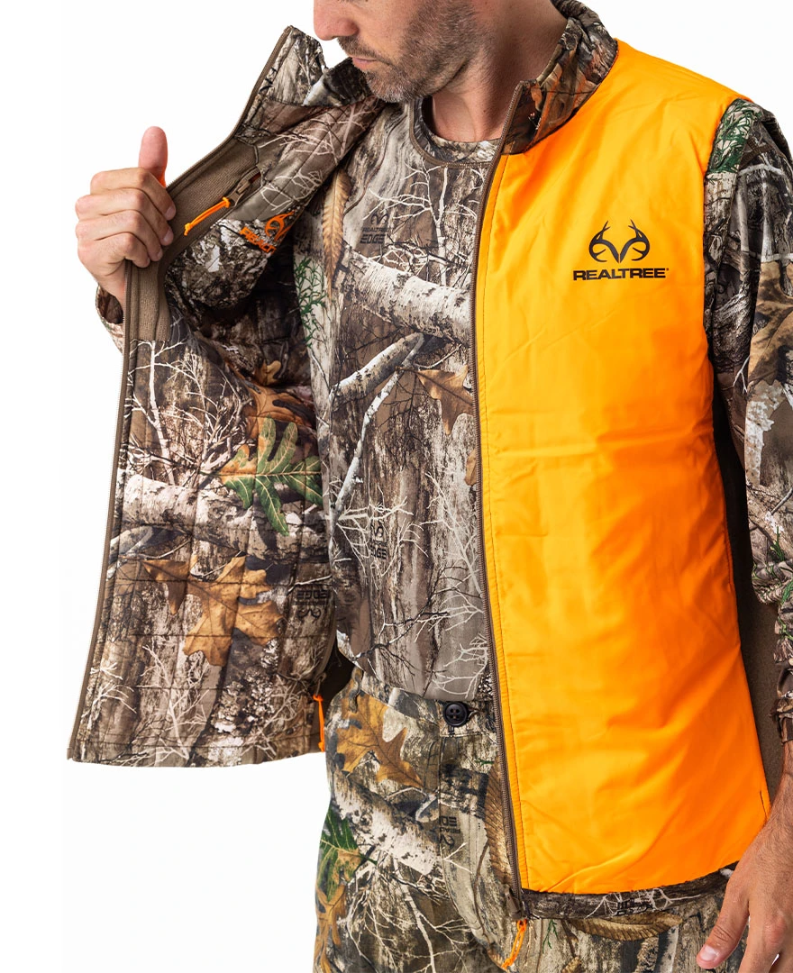 Realtree Men's Camo Pro Staff Reversible Hybrid Puffer Vest 5 Realtree Men's Camo Pro Staff Reversible Hybrid Puffer Vest - Image 3