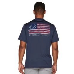Realtree Men's Plymouth Fishing Short Sleeve Performance Shirt 18 Realtree Men's Plymouth Fishing Short Sleeve Performance Shirt -Hunting camouflage RRTTS11192 NAVY BACK 19936.1675117042
