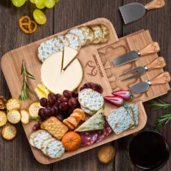 Realtree Bamboo Charcuterie Cheese Board And Knife Set -Hunting camouflage RTS BBCSBD NT 92102.1630506806
