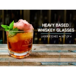 Realtree Whiskey Glasses - Set Of 4 -Hunting camouflage RTS RTWKGL CL 84546.1629925164