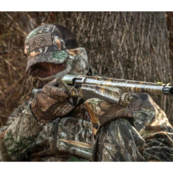 Realtree Camo Gun Rest | EDGE -Hunting camouflage Realtree Edge Camo Gun Rest Hunter on knees 35174.1616791229