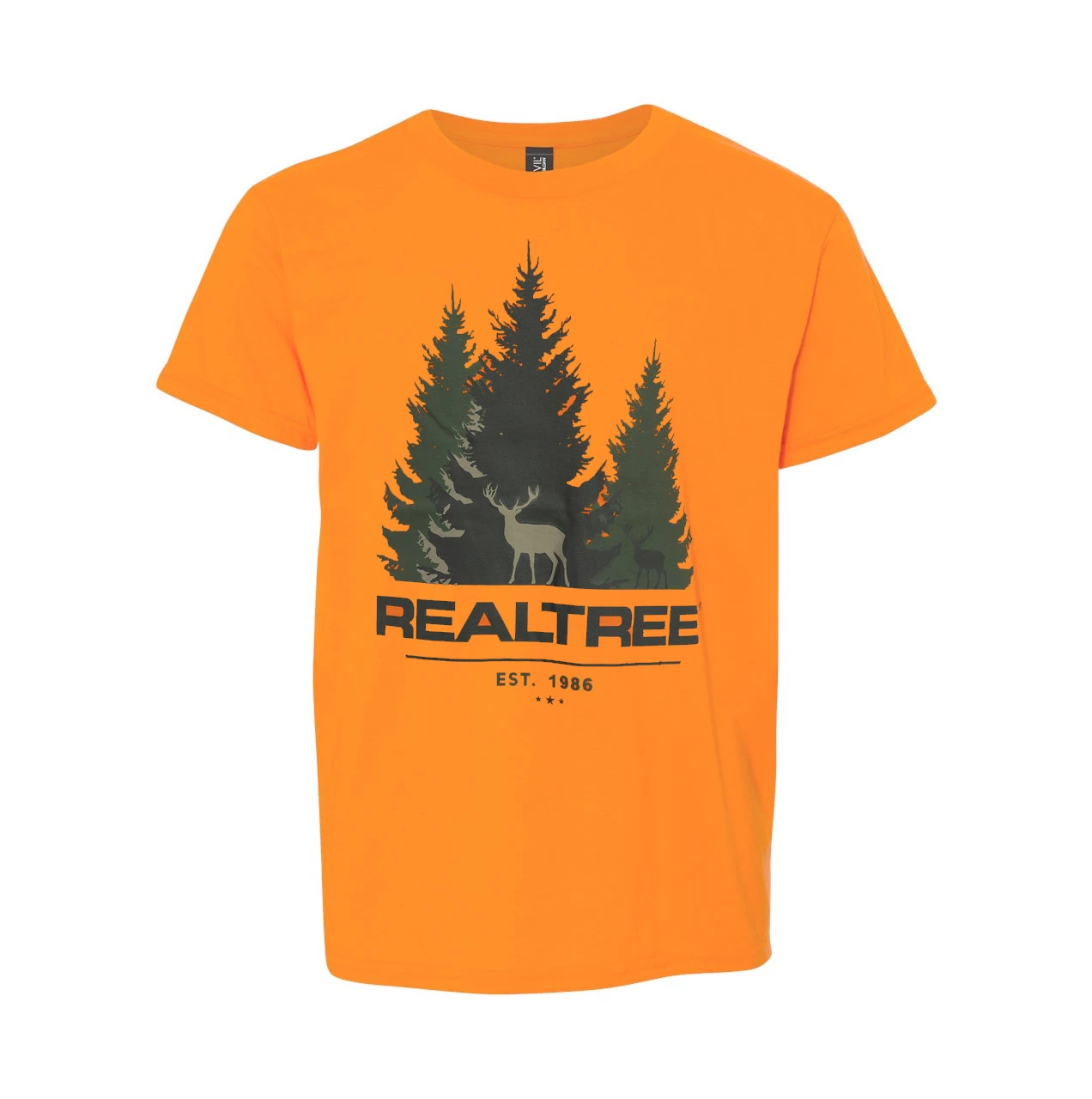 Realtree Kids Pine Deer Orange Short Sleeve Shirt