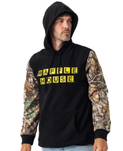 Realtree Men's Waffle House Fleece Hoodie -Hunting camouflage WH500 BK HOODIE 25059.1684272192