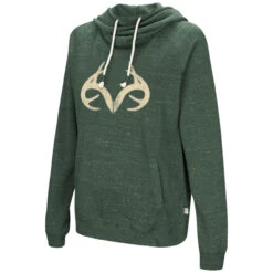 Realtree Women's  Speckled Fleece Cowl Neck Hoodie -Hunting camouflage Womens Speckled Yarn Cowl Neck Hoodie Green 92301.1560891562